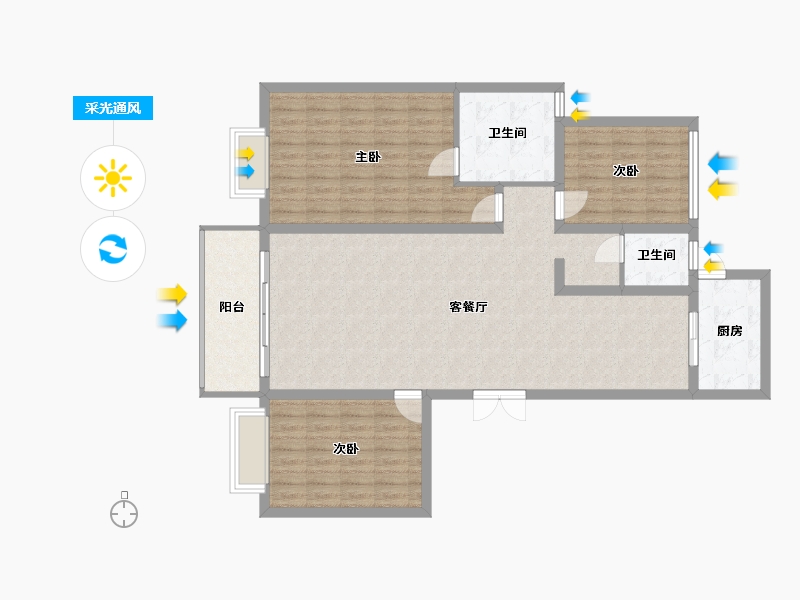 河南省-郑州市-佳兆业悦峰-120.00-户型库-采光通风