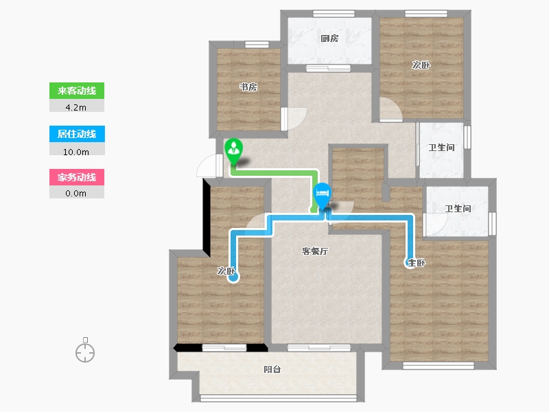 浙江省-嘉兴市-翰林学府-110.00-户型库-动静线