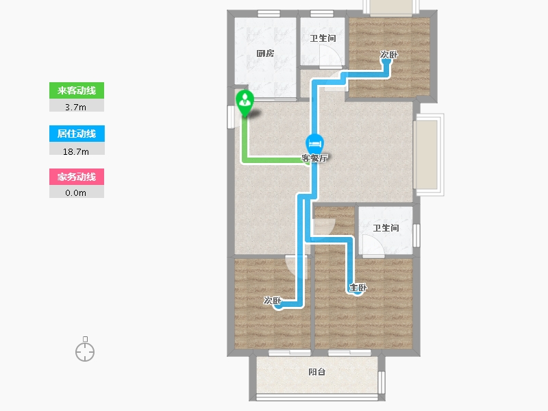 湖北省-武汉市-中梁天玺壹号-82.68-户型库-动静线