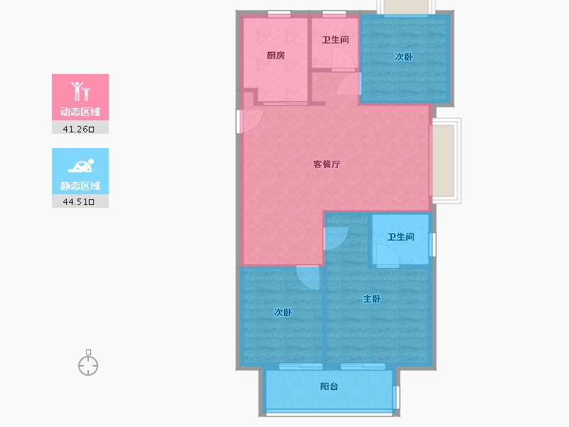 湖北省-武汉市-中梁天玺壹号-82.68-户型库-动静分区