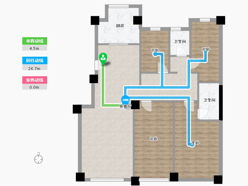 山东省-菏泽市-伯爵国际花园-107.00-户型库-动静线