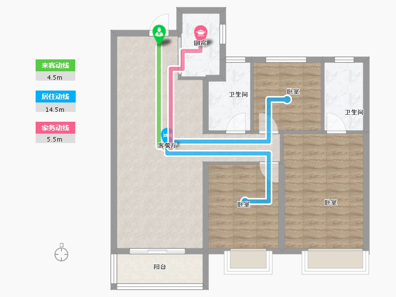 河南省-郑州市-东原阅城-87.20-户型库-动静线