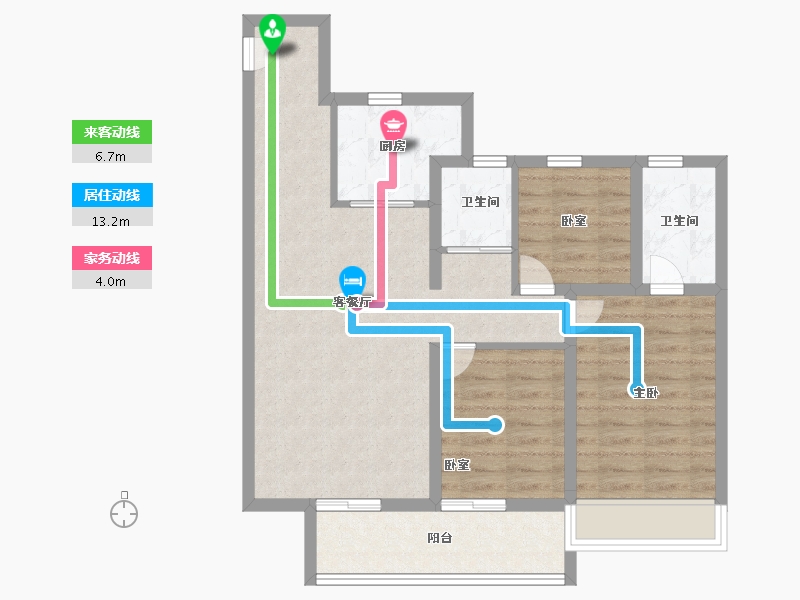 河南省-郑州市-大正·水晶森林-79.20-户型库-动静线