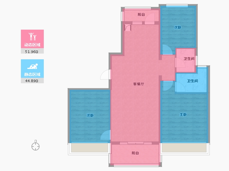 湖北省-随州市-书香华府-117.00-户型库-动静分区