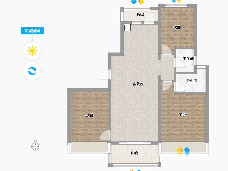 湖北省-随州市-书香华府-117.00-户型库-采光通风