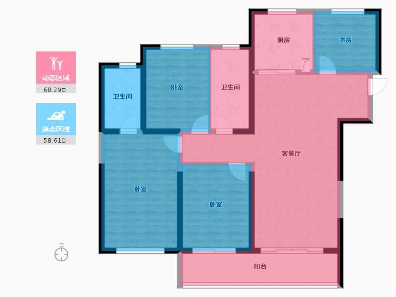 河南省-郑州市-融创城-114.01-户型库-动静分区