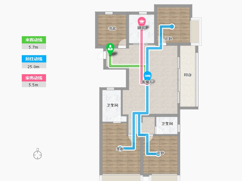 河南省-郑州市-东原阅城-106.40-户型库-动静线