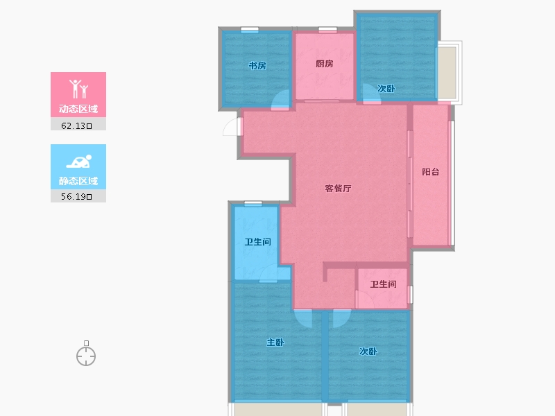 河南省-郑州市-东原阅城-106.40-户型库-动静分区