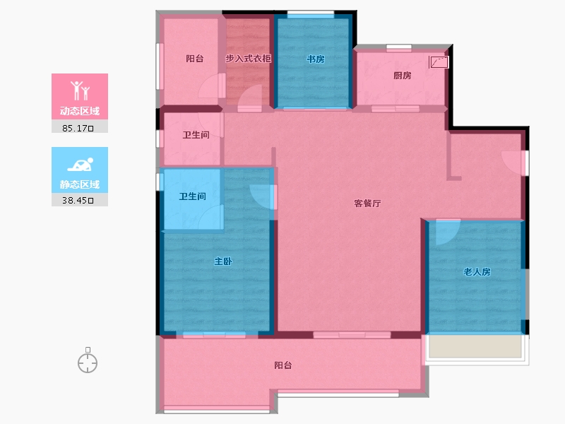 河南省-郑州市-融创城-110.99-户型库-动静分区