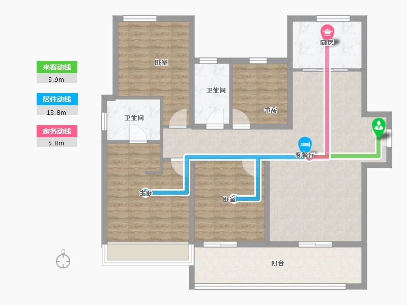 河南省-郑州市-东原阅城-113.60-户型库-动静线