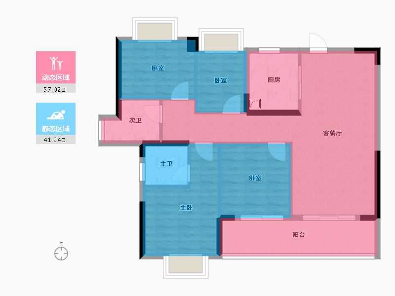 福建省-福州市-首开香颂-88.00-户型库-动静分区