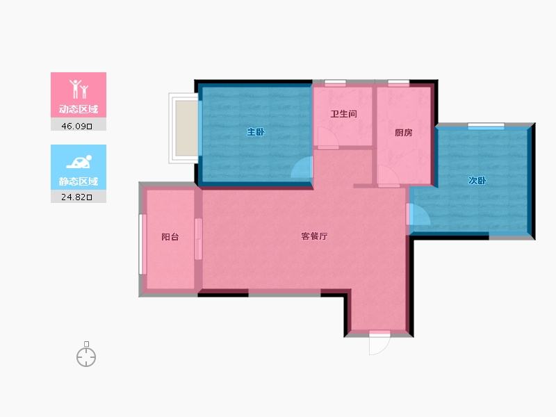 河南省-郑州市-东原阅城-63.20-户型库-动静分区