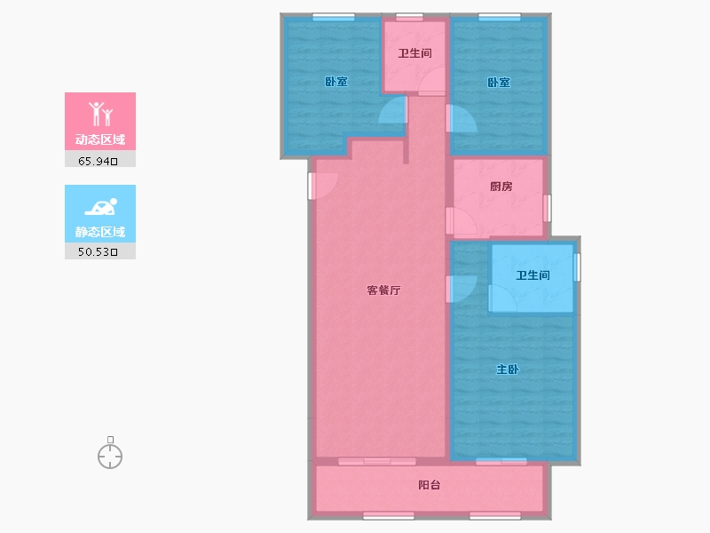 河南省-郑州市-建业盛悦府-104.80-户型库-动静分区