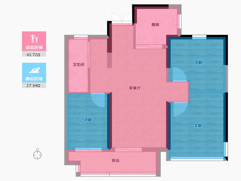 福建省-福州市-贵安新天地-61.61-户型库-动静分区