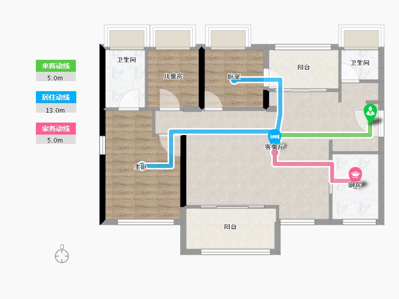 广东省-深圳市-信城·缙山府-88.45-户型库-动静线