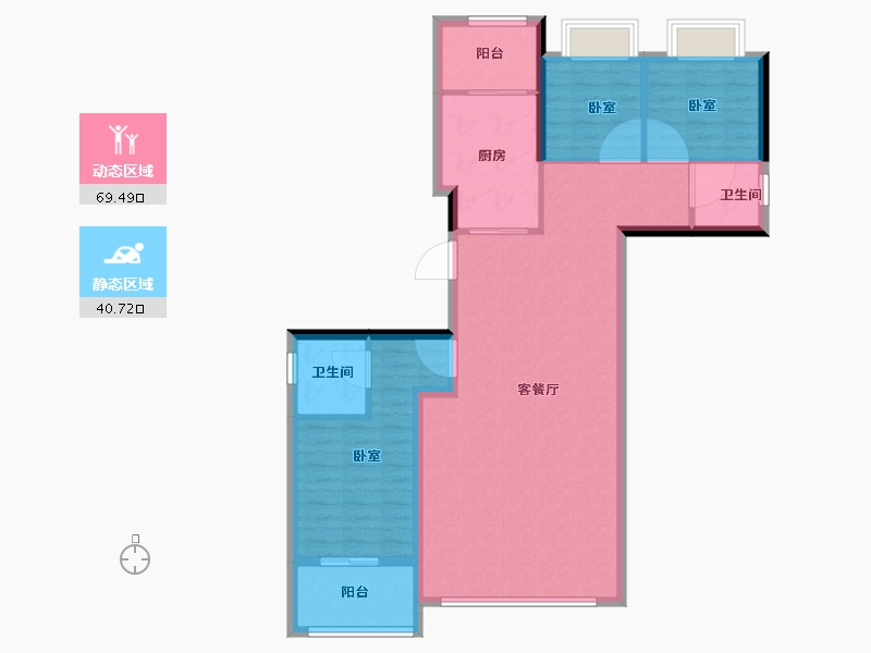 广东省-深圳市-信城·缙山府-99.80-户型库-动静分区