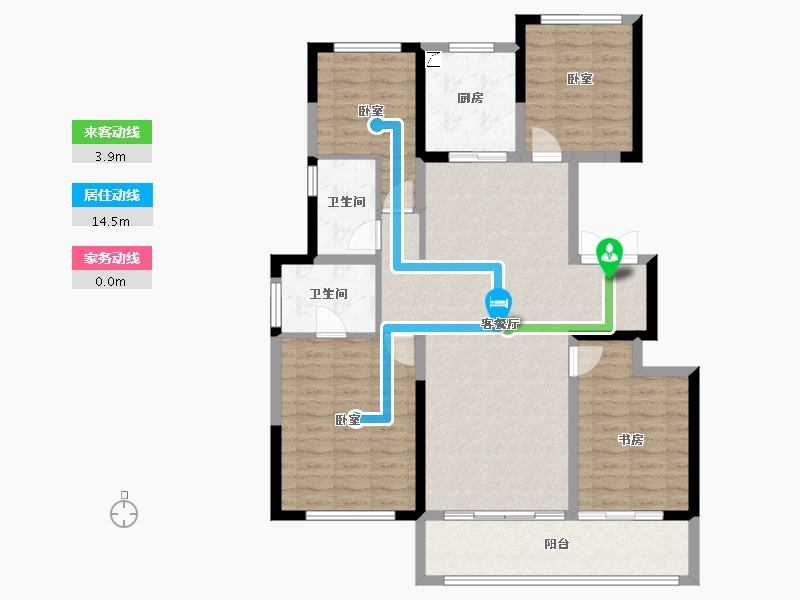 河南省-郑州市-兴港永威南樾-112.80-户型库-动静线