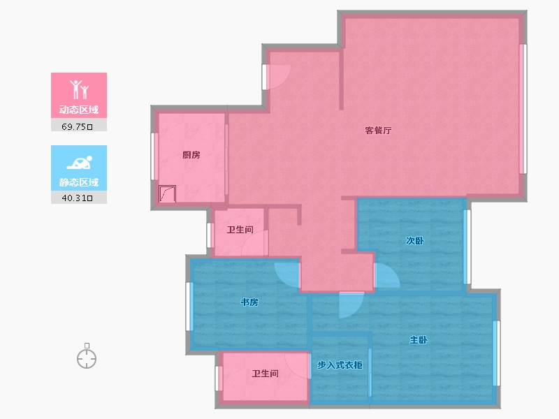 浙江省-金华市-江璟园-100.00-户型库-动静分区