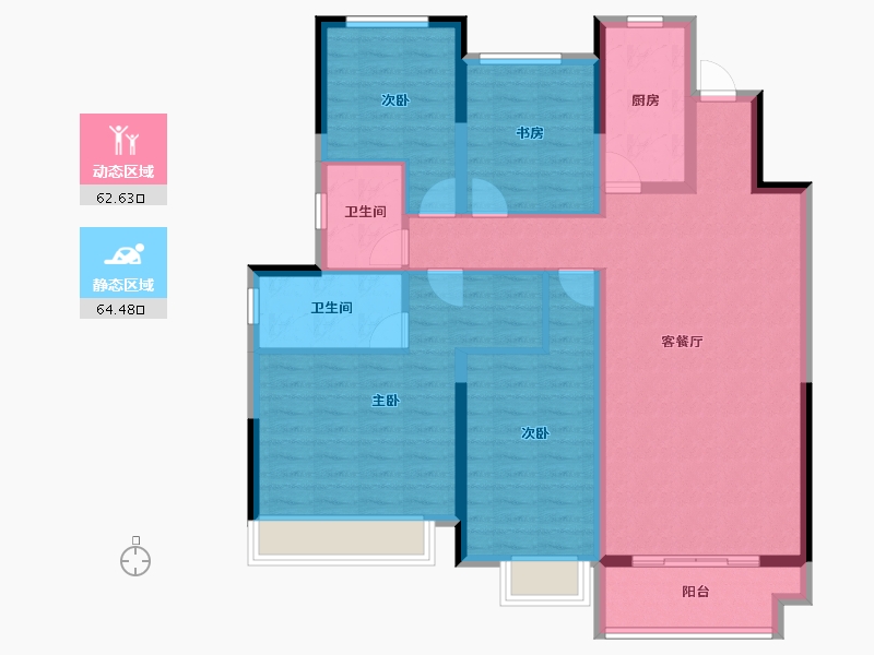 河南省-郑州市-路劲国际城-114.00-户型库-动静分区