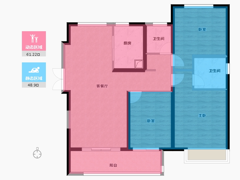 河南省-郑州市-郑州华侨城-98.80-户型库-动静分区