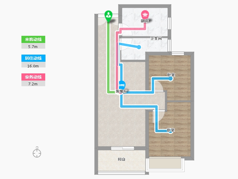 河南省-郑州市-申泰中原印象-64.50-户型库-动静线