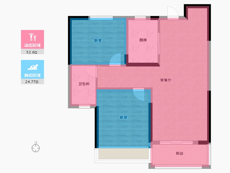 河南省-郑州市-瀚宇天悦城-70.00-户型库-动静分区