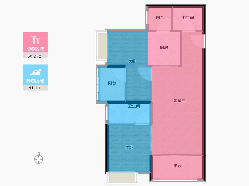 广东省-深圳市-华润笋岗中心万象华府-92.81-户型库-动静分区