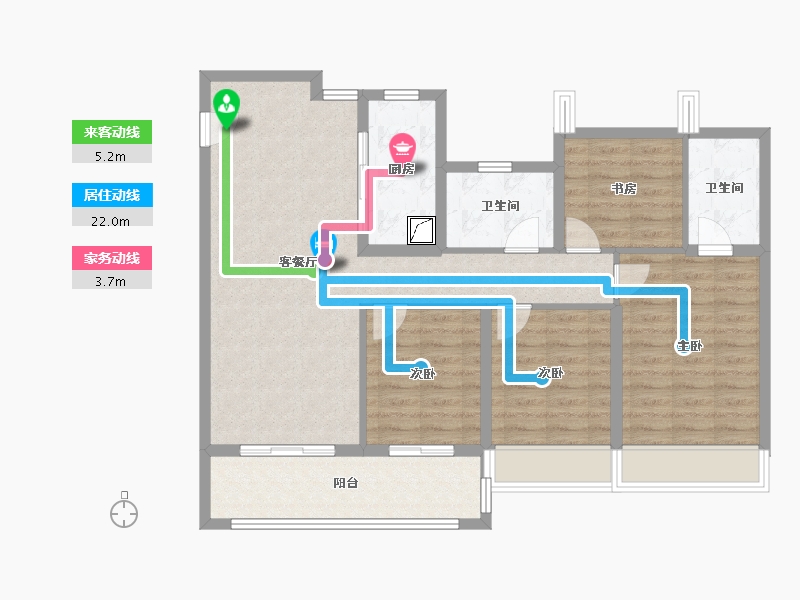 江苏省-苏州市-中交春映东吴​-96.01-户型库-动静线