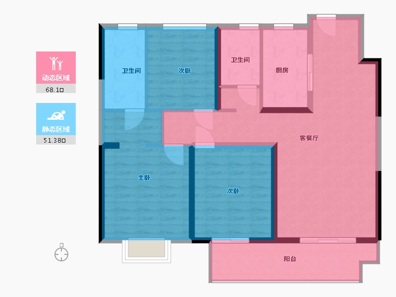 江苏省-泰州市-璟颐湾-108.00-户型库-动静分区