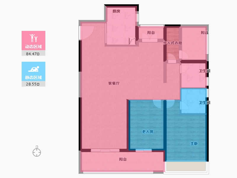 河南省-郑州市-融创城-100.99-户型库-动静分区