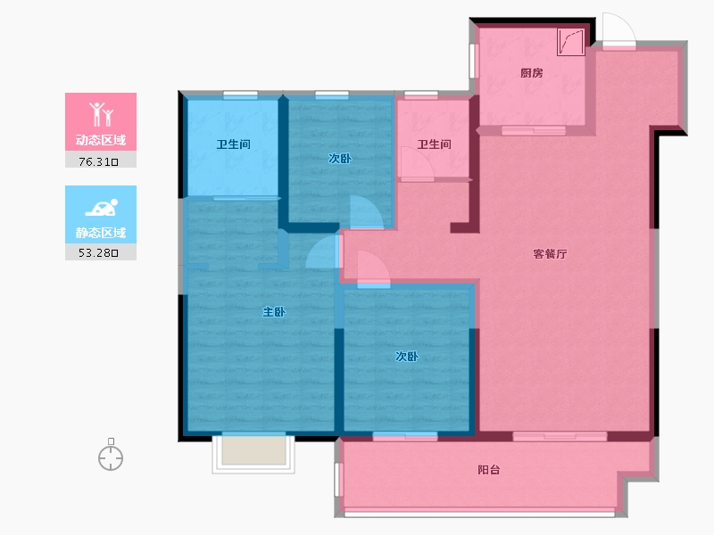 江苏省-泰州市-璟颐湾-116.00-户型库-动静分区