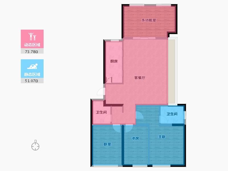 河南省-郑州市-绿都东澜岸-112.45-户型库-动静分区