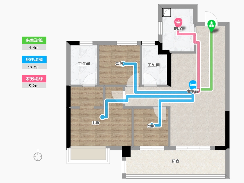 福建省-福州市-首开香悦-71.00-户型库-动静线