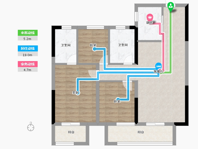 河南省-郑州市-大正·水晶森林-78.40-户型库-动静线