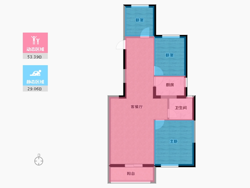 河南省-郑州市-正商湖西学府-74.13-户型库-动静分区