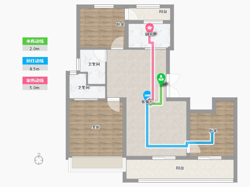 河南省-郑州市-保亿·豫景晨园-89.78-户型库-动静线