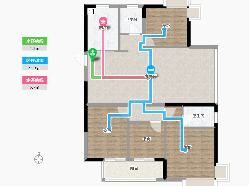 福建省-福州市-鲁能公馆三期-100.00-户型库-动静线