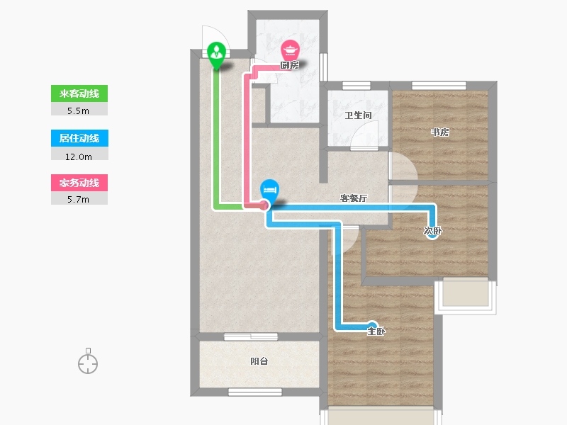 河南省-郑州市-建业盛悦府-71.44-户型库-动静线