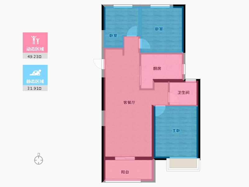 河南省-郑州市-东原阅城-72.00-户型库-动静分区