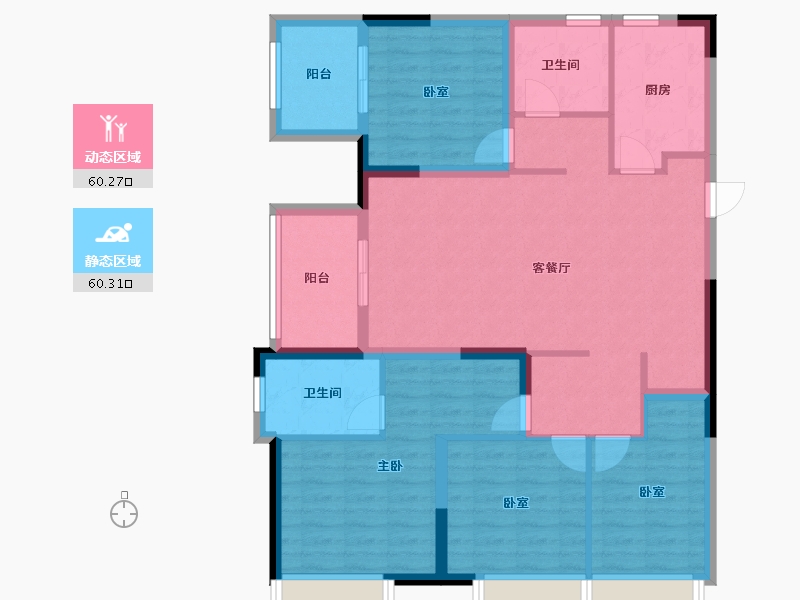 河南省-郑州市-大正·水晶森林-108.00-户型库-动静分区