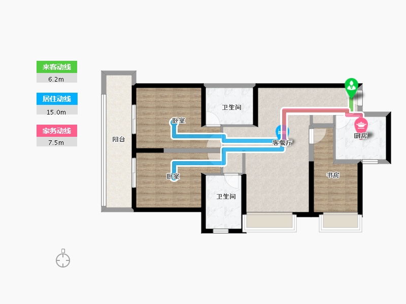 河南省-郑州市-建业盛悦府-95.60-户型库-动静线