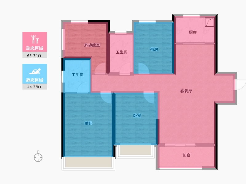 河南省-郑州市-绿都东澜岸-97.64-户型库-动静分区