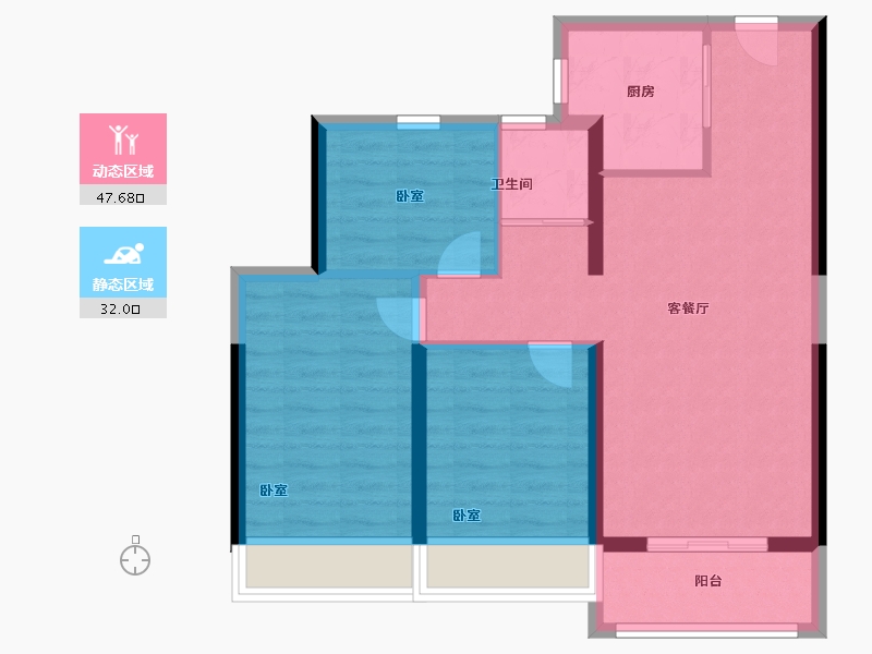 河南省-郑州市-大正·水晶森林-71.20-户型库-动静分区