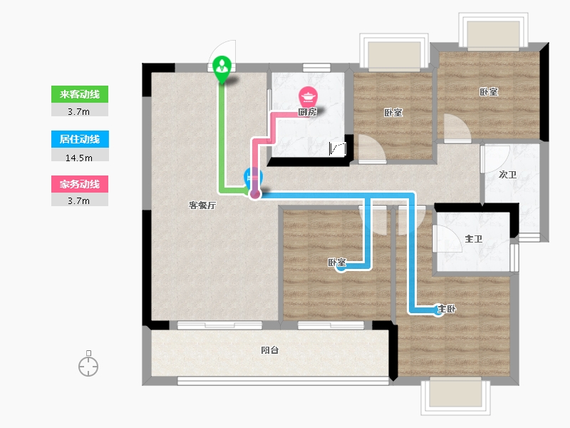 福建省-福州市-首开香颂-88.01-户型库-动静线