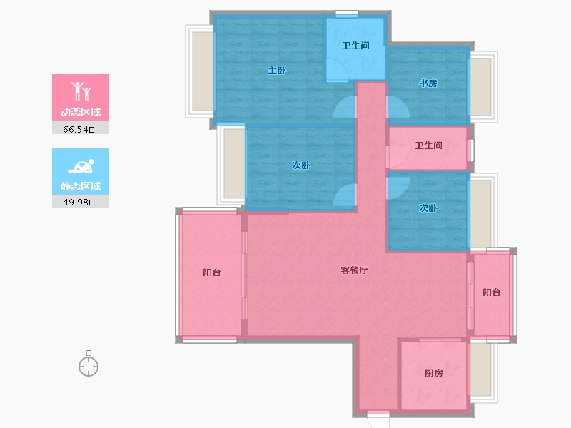 广东省-阳江市-金山翠景-107.00-户型库-动静分区