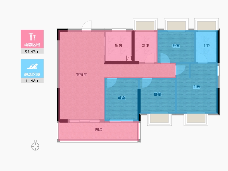 福建省-福州市-首开香颂-90.00-户型库-动静分区