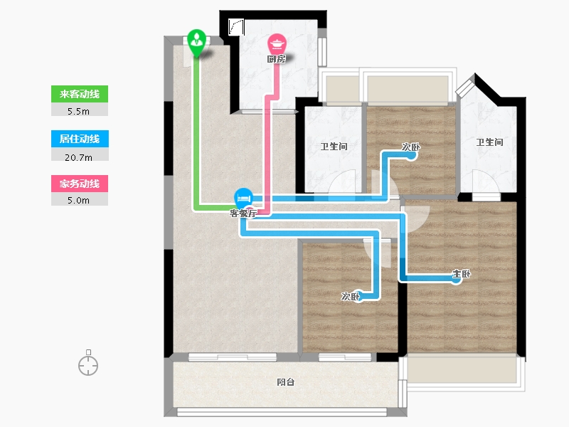 江苏省-苏州市-中建旭辉·江上​-82.40-户型库-动静线