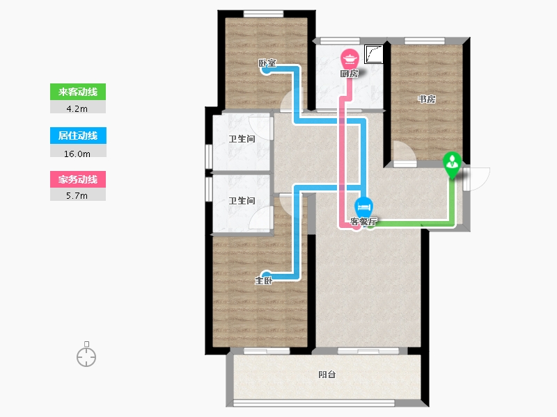 河南省-郑州市-绿都东澜岸-87.35-户型库-动静线