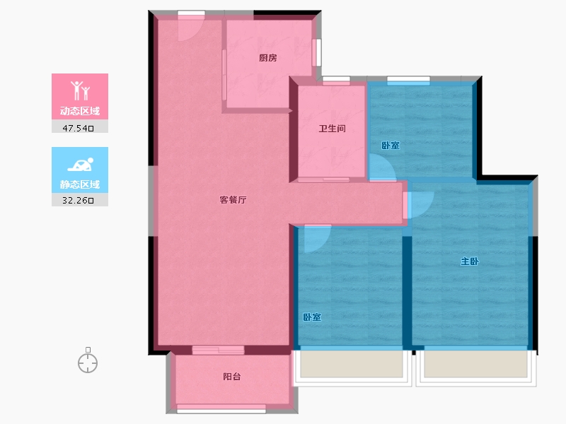 河南省-郑州市-大正·水晶森林-71.20-户型库-动静分区