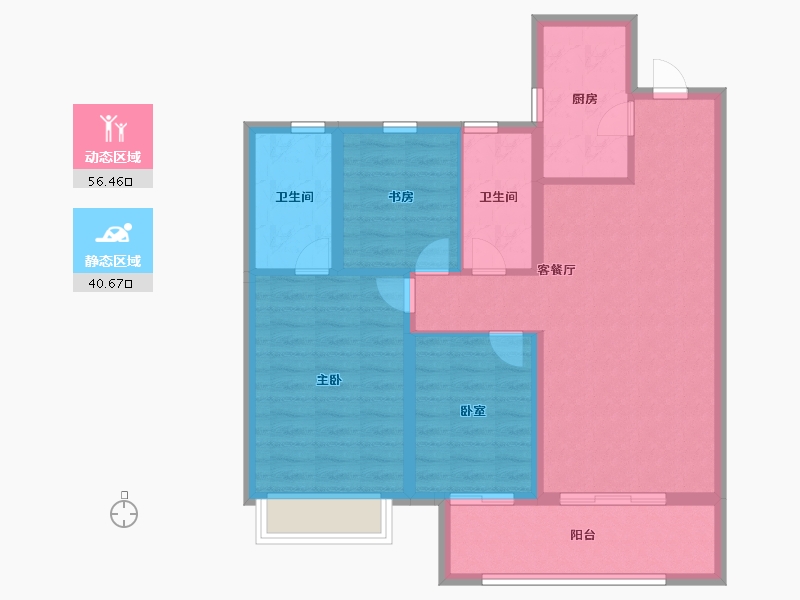 河南省-郑州市-建业盛悦府-87.00-户型库-动静分区